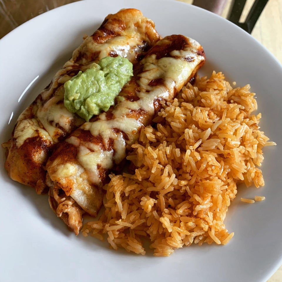 Tavuk  Enchiladas (Tortilla gibi) ve Pilav